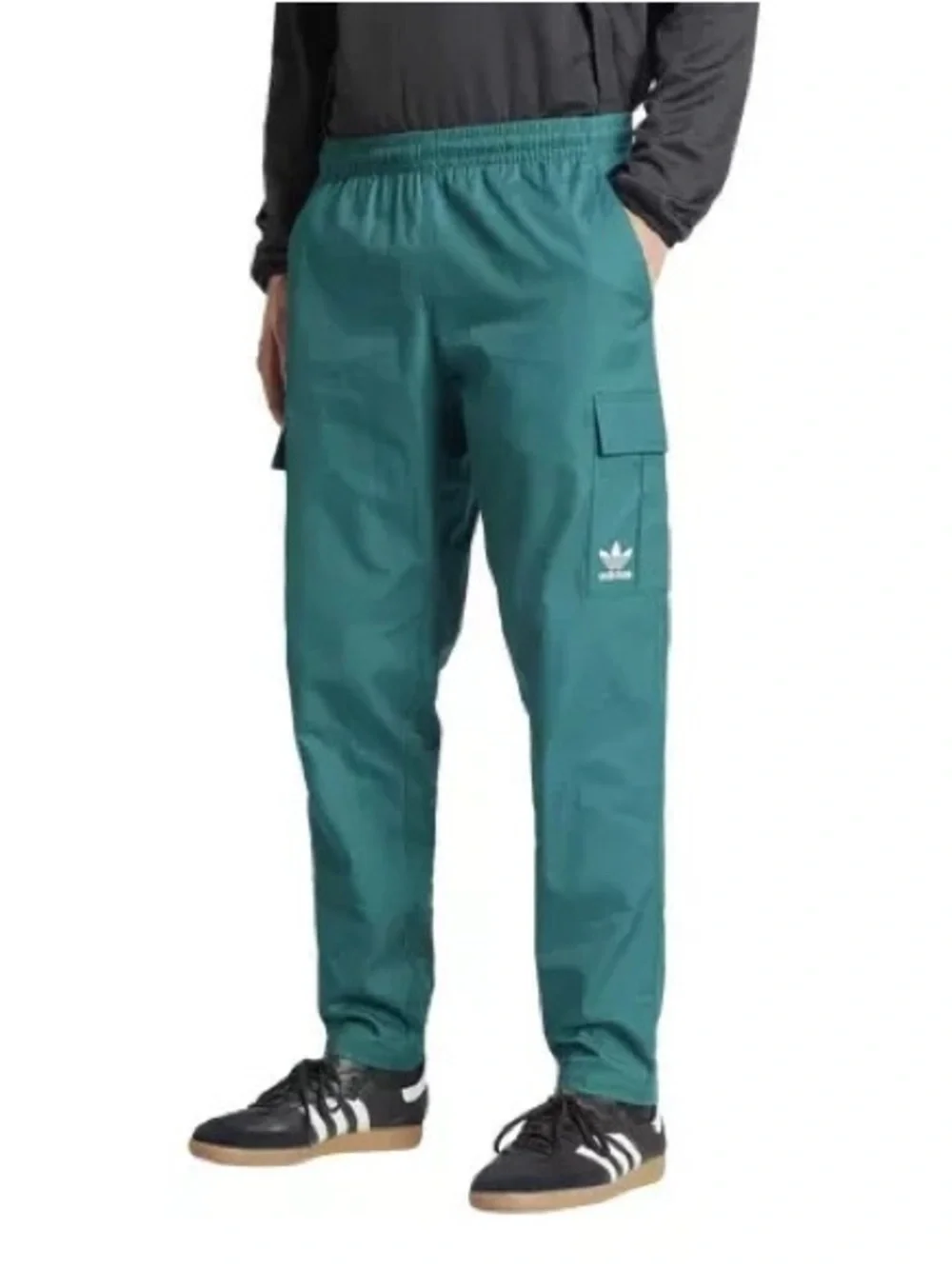 Legacy teal Adidas Originals Trefoil woven cargo pants